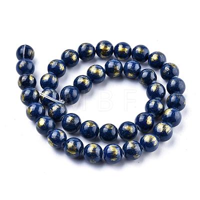 Natural Mashan Jade Beads Strands G-F670-A15-10mm-1