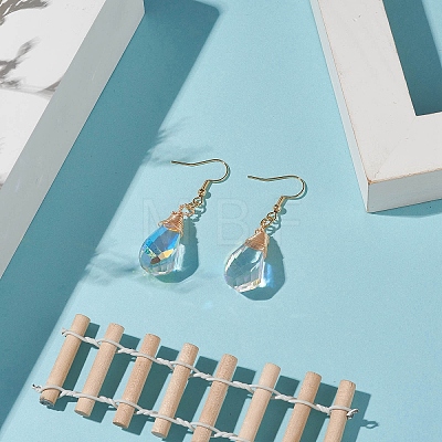 Teardrop Dangle Earrings EJEW-JE05159-01-1