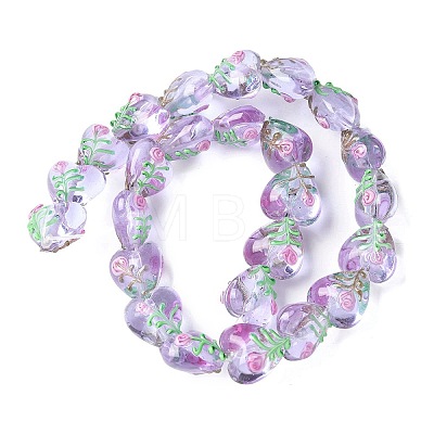 Handmade Transparent Lampwork Beads BLOW-D300-07F-1