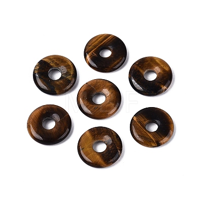 Natural Tiger Eye Pendants G-N359-06A-1