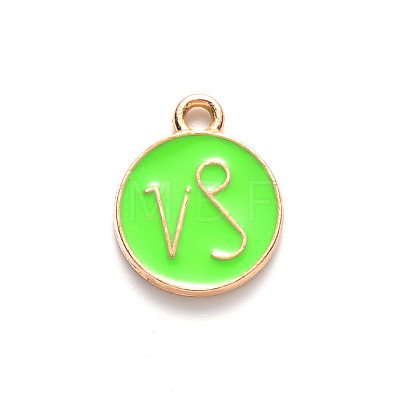 Alloy Enamel Pendants X-ENAM-S124-01A-06E-1