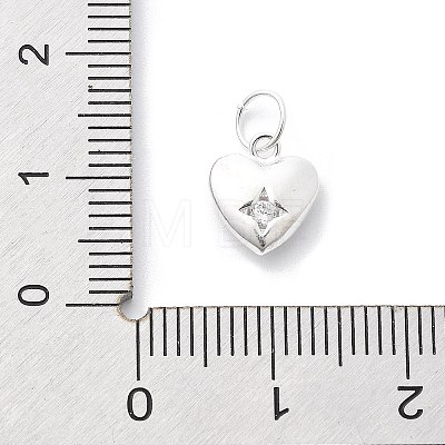 925 Sterling Silver Cubic Zirconia Pendants STER-Q001-03S-02-1