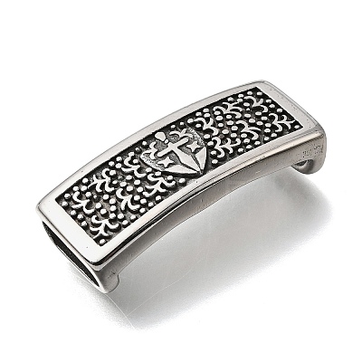 304 Stainless Steel Slide Charms STAS-F356-03AS-1