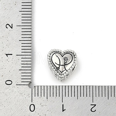 925 Sterling Silver European Beads STER-R005-02AS-12-1