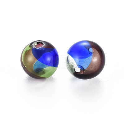 Transparent Handmade Blown Glass Globe Beads GLAA-T012-32-1