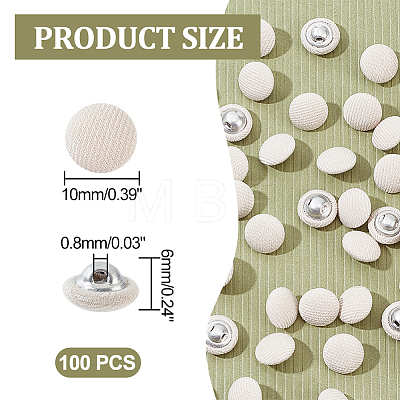  100Pcs 1-Hole Aluminum Buttons DIY-NB0007-77D-1
