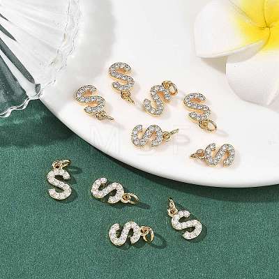 SHEGRACE Brass Micro Pave Clear Cubic Zirconia Pendants XGRQ29326-394G-S-1