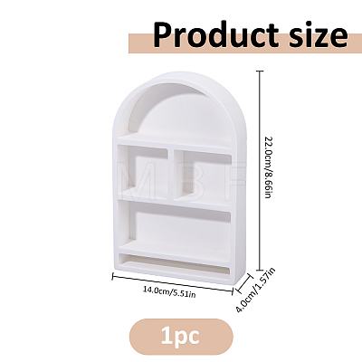 Arch Shaped Gesso Jewelry Display Stands for Rings ODIS-WH0095-028-1