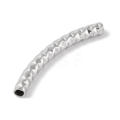 304 Stainless Steel Curved Tube Beads STAS-M071-03I-P-1