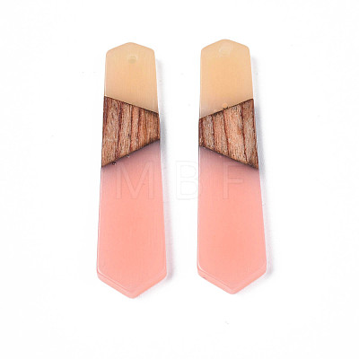 Resin & Walnut Wood Pendants RESI-N025-020-B01-1