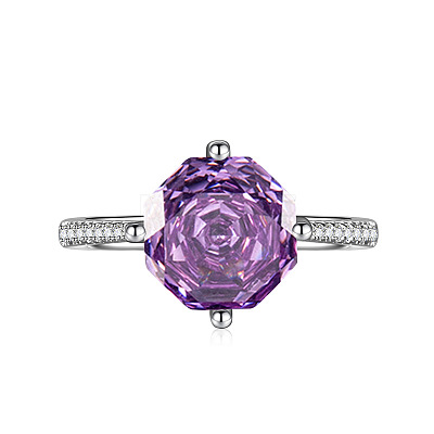 Adjustable Brass with Cubic Zirconia Cuff Rings FS-WGFA75B-04-1