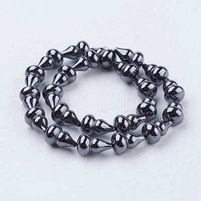 Non-magnetic Synthetic Hematite Beads Strands G-P341-37-11x17mm-1