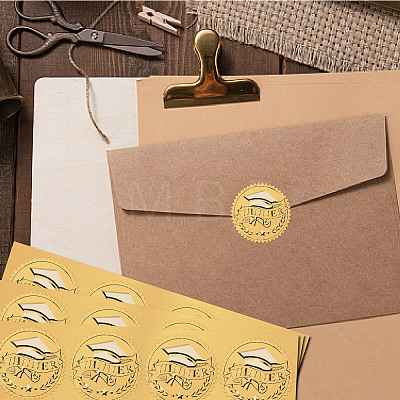 Self Adhesive Gold Foil Embossed Stickers DIY-WH0575-022-1