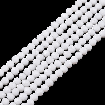 Opaque Solid Color Glass Beads Strands EGLA-T021-02L-1