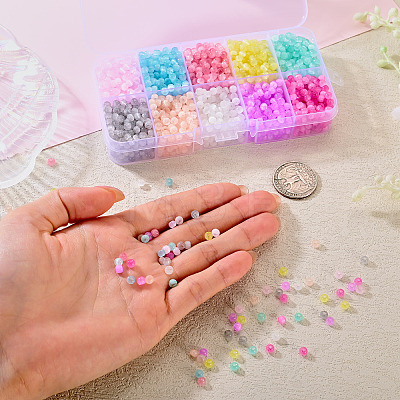 150G 10 Colors Drawbench Style Glass Seed Beads SEED-TA0001-68-1