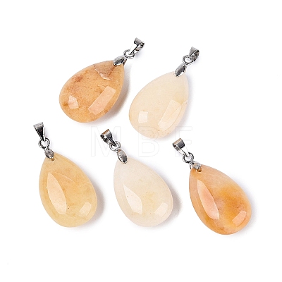 Natural Topaz Jade Pendants G-N362-03P-13-1