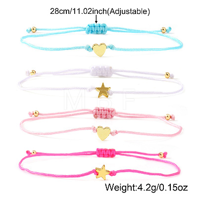 4Pcs Fashion Braided Nylon Cord Bracelets QL9217-1