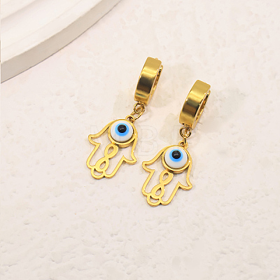 304 Stainless Steel Hoop Dangle Earrings for Women UE5978-1