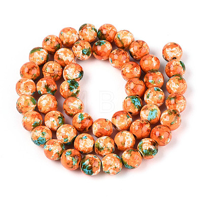 Spray Painted Synthetic Turquoise Beads Strands G-N352-25A-01-1
