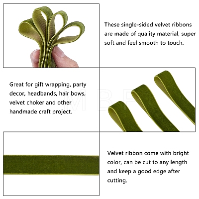 Velvet Ribbon SRIB-WH0006-18H-1