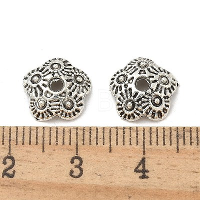 Tibetan Style Alloy Bead Caps TIBE-P003-56AS-1