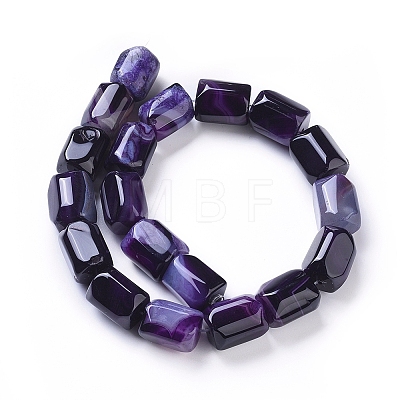 Natural Agate Beads Strands G-L542-B01-1