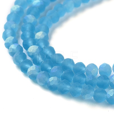 Imitation Jade Glass Beads Strands EGLA-A034-T2mm-MB08-1
