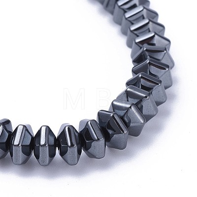 Non-magnetic Synthetic Hematite Stretch Bracelets BJEW-F376-02-1