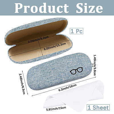 1Pc Oval Polyester Eyeglass Cases AJEW-CN0007-32B-1