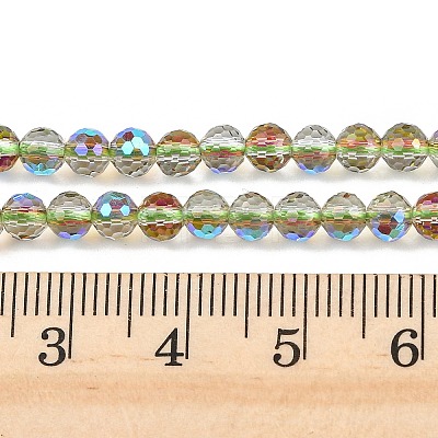 Electroplate Transparent Glass Beads EGLA-B013-02A-AB18-1