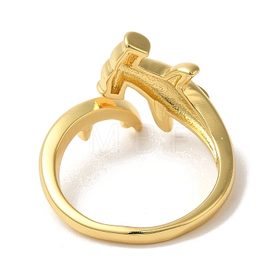 Rack Plating Brass Cuff Rings for Women RJEW-G325-04E-G-1