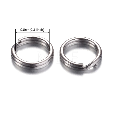 Tarnish Resistant 304 Stainless Steel Split Rings STAS-D438-01-1