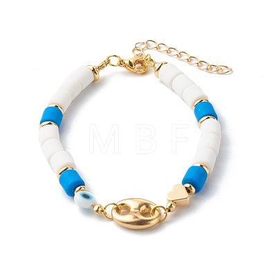 Stretch & Beaded & Link Chain Bracelets Sets BJEW-JB06563-03-1