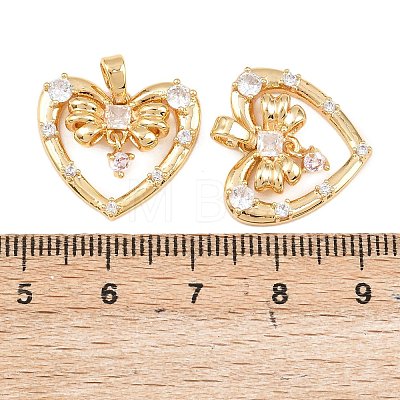 Brass Micro Pave Cubic Zirconia Pendants KK-I475-05G-02-1