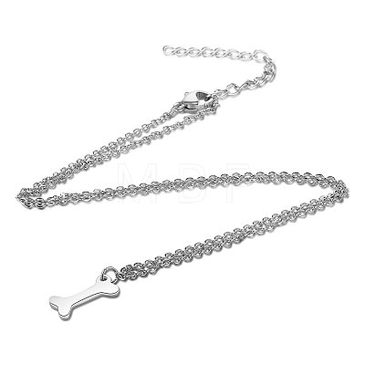 201 Stainless Steel Pendants Necklaces NJEW-S063-TN142-1-1