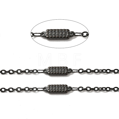 304 Stainless Steel Rectangle Link Chains STAS-B041-10EB-1