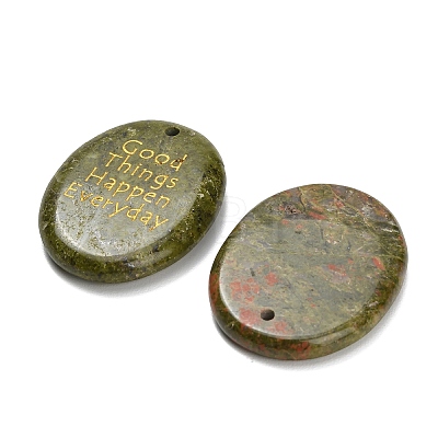 Natural Unakite Pendants G-K353-06C-1