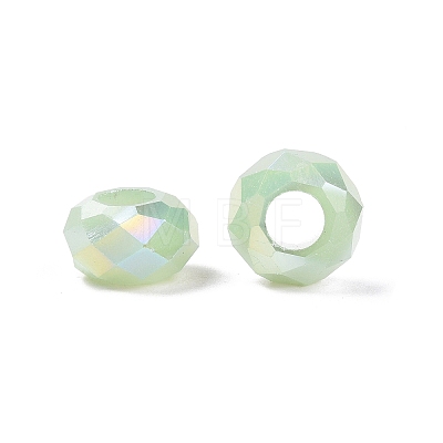 Imitation Jade Glass European Beads GPDL-N005-B14mm-A02-1