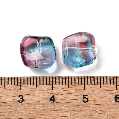 Baking Paint Transparent Glass Beads DGLA-C004-02B-1