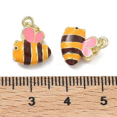 Brass Enamel Charms KK-F933-13G-04-1
