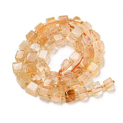 Natural Citrine Beads Beads Strands G-G053-B09-01A-1