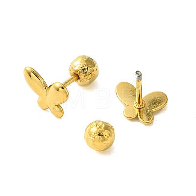 Ion Plating(IP) 304 Stainless Steel Ear Studs EJEW-Q801-11G-1