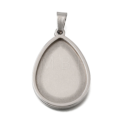 304 Stainless Steel Pendant Cabochons Settings SA-CBA8A58-01B-P-1