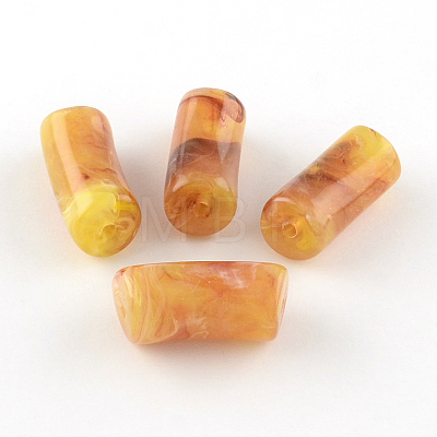 Tube Imitation Gemstone Acrylic Beads OACR-R045-M-1