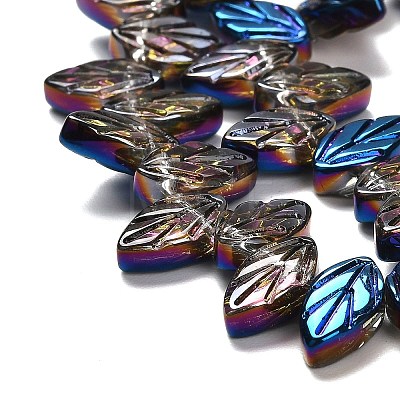 Electroplate Glass Beads Strands EGLA-B004-02A-HP02-1