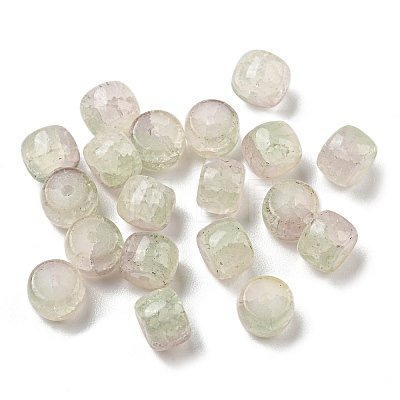 Transparent Crackle Glass Beads Strand GLAA-D012-01D-1