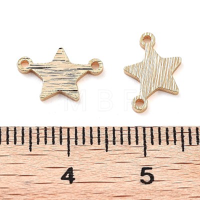 Brass Star Connector Charms KK-U028-09G-1