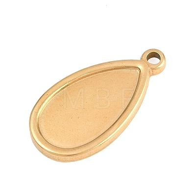 304 Stainless Steel Pendant Cabochon Settings STAS-D264-08E-G-1
