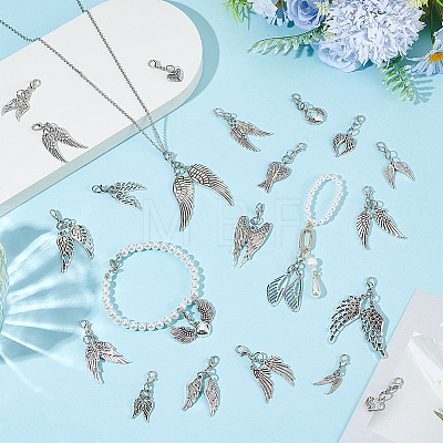 60Pcs Wing Alloy Pendant Decorations HJEW-ME00122-1