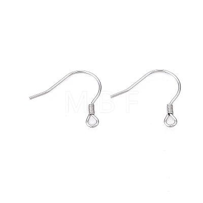 Anti-Tarnish Rhodium Plated 925 Sterling Silver Earring Hooks STER-N016-30P-1